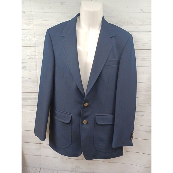 J. C. Penney Other - Vintage 1970’s The JC Penny Comfort Blazer Men Navyblue Size 38R Fleur-de-lis